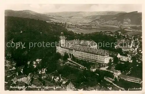 AK / Ansichtskarte Rudolstadt Fliegeraufnahme mit Schloss Rudolstadt
