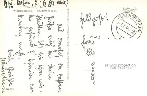 AK / Ansichtskarte Oberhof_Thueringen Panorama Oberhof Thueringen