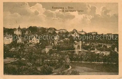 AK / Ansichtskarte Eisenberg_Thueringen Blick auf Geyers Garten Eisenberg Thueringen