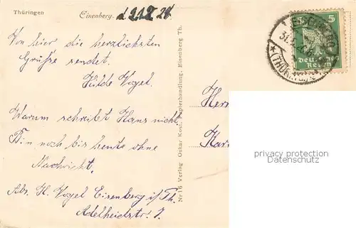 AK / Ansichtskarte Eisenberg_Thueringen Panorama Eisenberg Thueringen