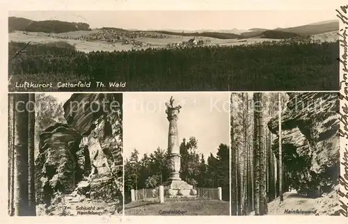 AK / Ansichtskarte Catterfeld Panorama Schlucht am Heinfelsen Candelaber Heinfelswand Catterfeld