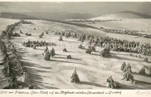AK / Ansichtskarte Oberweissbach Blick vom Froebelturm auf das Skigelaende Oberweissbach