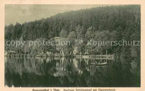 AK / Ansichtskarte Georgenthal_Gotha Kurhaus Schuetzenhof am Hammerteich Georgenthal Gotha