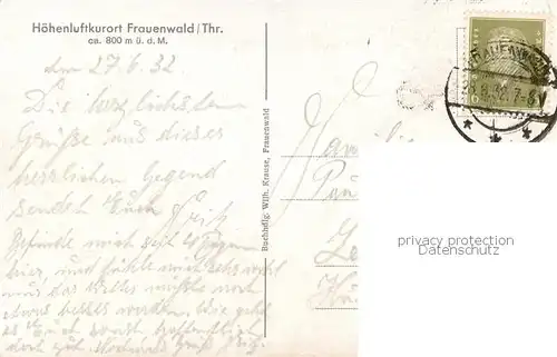 AK / Ansichtskarte Frauenwald_Thueringen Blick ins Nahetal Frauenwald Thueringen