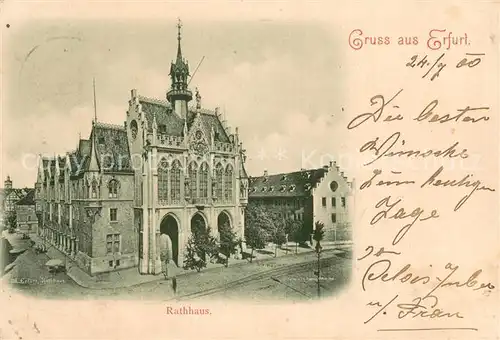 AK / Ansichtskarte Erfurt Rathhaus Erfurt