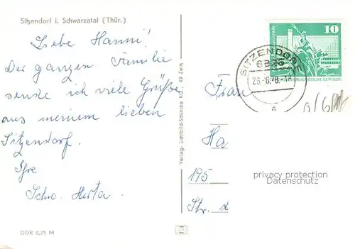 AK / Ansichtskarte Sitzendorf_Thueringen Strassenpartie Sitzendorf Thueringen