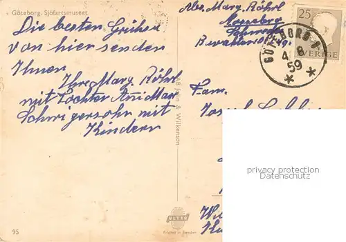 AK / Ansichtskarte Goeteborg Sjoefartsmuseet Goeteborg