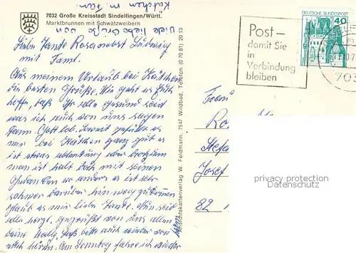 AK / Ansichtskarte Sindelfingen Marktbrunnen mit Schwaetzweibern Sindelfingen