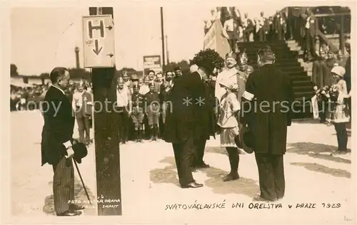 AK / Ansichtskarte Prag__Prahy_Prague Svatovaclavske Dni Orelstva v Praze 1929 St. Wenzels Gedenkfeier 