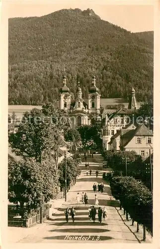 AK / Ansichtskarte Haindorf_Hejnice_CZ Blick zur Kirche 