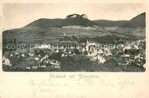 AK / Ansichtskarte Heubach_Wuerttemberg Panorama Naturschutzgebiet Rosenstein Heubach Wuerttemberg