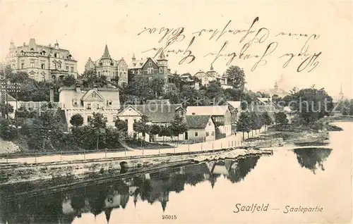 AK / Ansichtskarte Saalfeld_Saale Saalepartie Saalfeld_Saale
