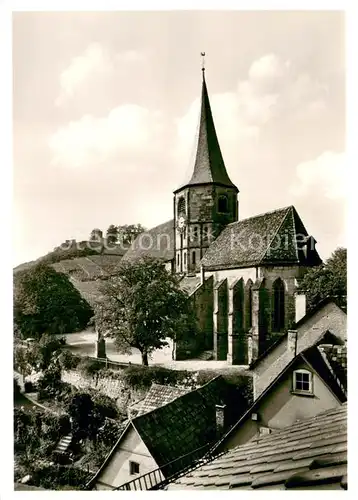 AK / Ansichtskarte Weinsberg Stadtkirche St Johannes samt Weibertreu von SO Weinsberg