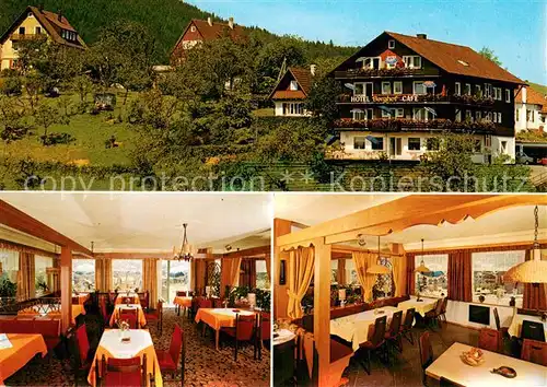 AK / Ansichtskarte Baiersbronn_Schwarzwald Hotel Cafe Berghof Gastraeume Baiersbronn Schwarzwald