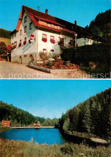 AK / Ansichtskarte Lauf_Baden Gasthaus Pension Zur Glashuette Seepartie Lauf_Baden
