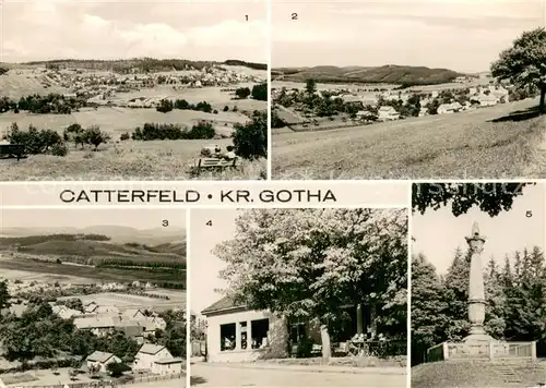 AK / Ansichtskarte Catterfeld Panorama Inselsberg Konsum Warenhaus Am Kandelaber Catterfeld