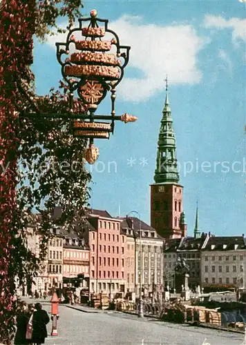AK / Ansichtskarte Kobenhavn Gammel Strand med fisketorset og Nikolaj Kirke Kobenhavn