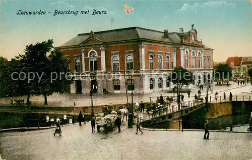 AK / Ansichtskarte Leeuwarden_NL Beursbrug met Beurs 
