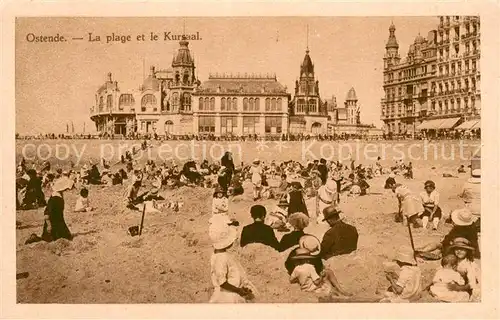 AK / Ansichtskarte Ostende_Oostende La plage et le Kursaal 