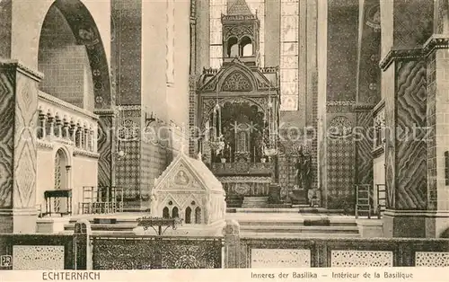 AK / Ansichtskarte Echternach_Luxembourg Inneres der Basilika 