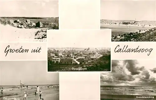 AK / Ansichtskarte Callantsoog_NL Strandpartien Zeegezicht Dorpsgezicht _Avandstemming 