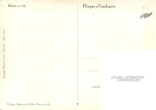 AK / Ansichtskarte Bueren_Aare mit Alpenkette Bueren_Aare