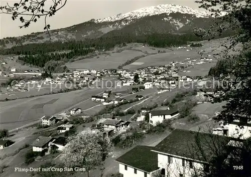 AK / Ansichtskarte Flims_Dorf Panorama Blick gegen Crap San Gion Glarner Alpen Flims_Dorf