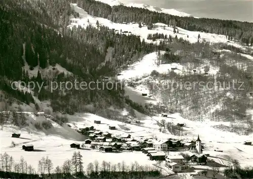 AK / Ansichtskarte Serneus_GR Winterpanorama Blick gegen Parsenn 