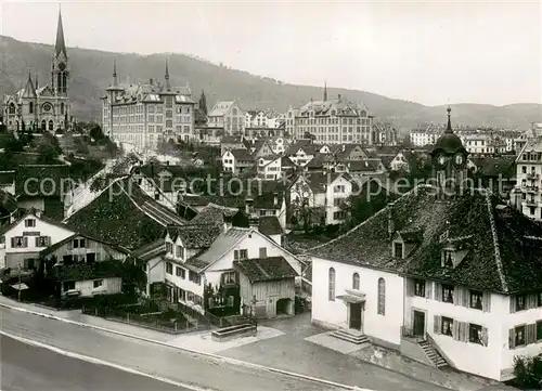 AK / Ansichtskarte Wiedikon_ZH Teilansicht mit Kirche Repro 