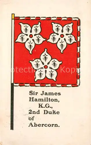 AK / Ansichtskarte Abercorn_UK_Linlithgow Flag Sir James Hamilton K. G. 2nd Duke of Abercorn 