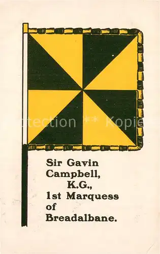 AK / Ansichtskarte Breadalbane_UK Flag Sir Gavin Campbell K. G. 1st Marquess of Breadalbane 