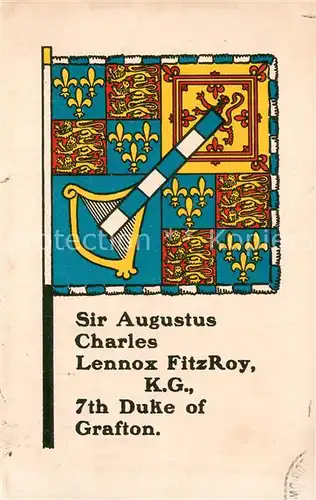 AK / Ansichtskarte Grafton__UK Flag Sir Augustus Charles Lennox FitzRoy K. G. 7th Duke of Grafton 