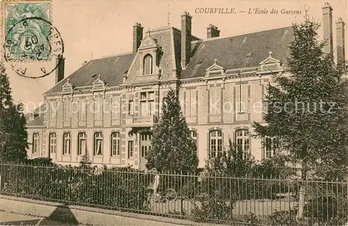 AK / Ansichtskarte Courville_28 sur Eure Ecole des Garcons 