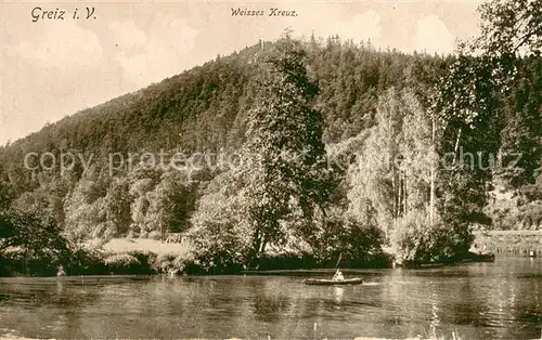 AK / Ansichtskarte Greiz_Thueringen Weisses Kreuz Greiz Thueringen