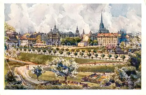 AK / Ansichtskarte Plzen_Pilsen Celkovy pohled od nadrazi Plzen Pilsen