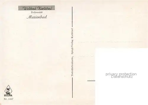 AK / Ansichtskarte Marienbad_Tschechien_Boehmen Teilansicht Marienbad_Tschechien