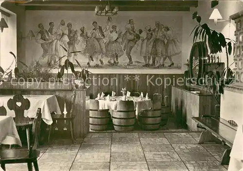 AK / Ansichtskarte Plzen_Pilsen Restaurant Prazdoj Innenansicht Plzen Pilsen