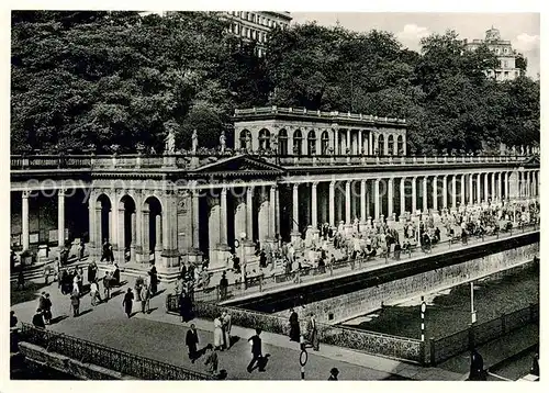 AK / Ansichtskarte Karlsbad_Eger_Karlovy_Vary Muehlbrunnen Kolonade 