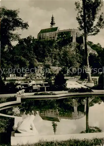 AK / Ansichtskarte Nitra_Slovakia Park Anlage m. Blick z. Schloss 