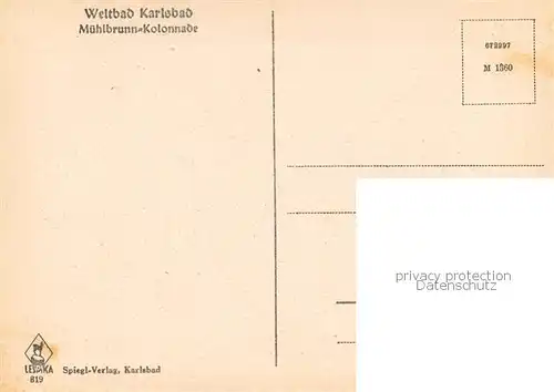AK / Ansichtskarte Karlsbad_Eger_Karlovy_Vary Muehlbrunn Kolonnade 