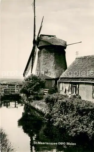 AK / Ansichtskarte St_Maartenszee_NL Molen 