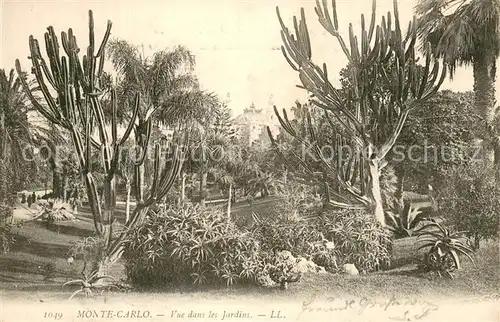 AK / Ansichtskarte Monte Carlo_Monaco Vue dans les Jardins 