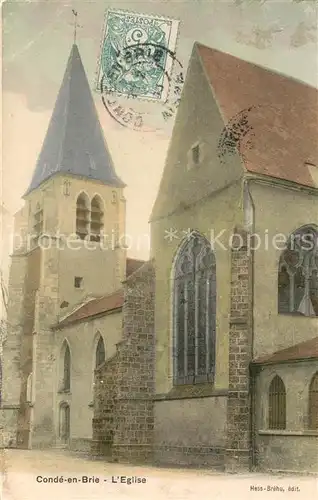 AK / Ansichtskarte Conde en Brie Eglise Conde en Brie