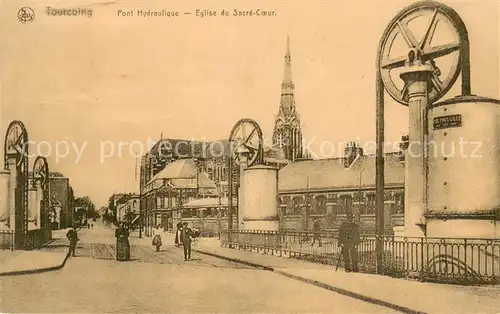 AK / Ansichtskarte Tourcoing_59 Pont Hydraulique Eglise du Sacre Coeur 