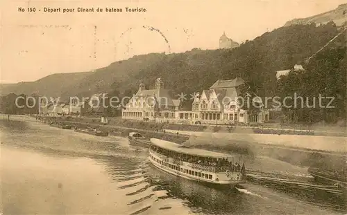 AK / Ansichtskarte Dinant sur_Meuse_Belgie Depart pour Dinant du bateau Touriste 