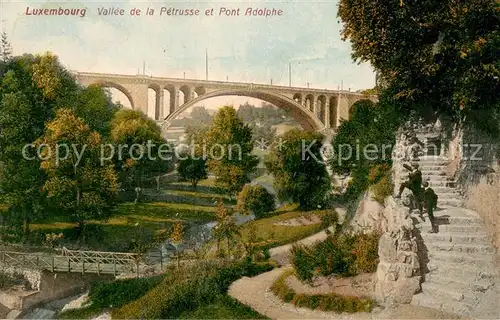 AK / Ansichtskarte Luxembourg__Luxemburg Vallee de la Petrusse et Pont Adolphe 