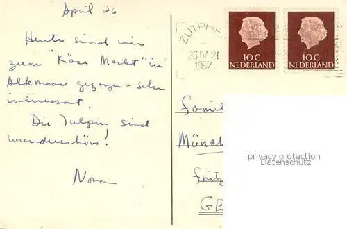 AK / Ansichtskarte Alkmaar_NL Strassenpartie 