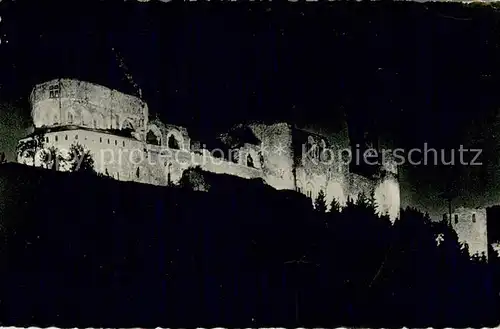 AK / Ansichtskarte Vianden_Luxembourg Le Chateau illumine 