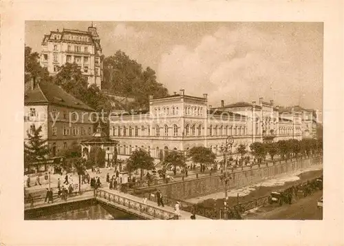 AK / Ansichtskarte Karlsbad_Eger_Karlovy_Vary Felsenquelle u. Kurhaus 