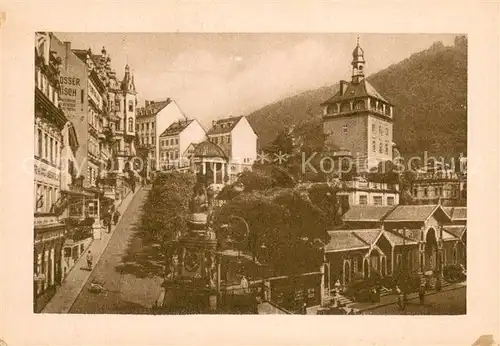 AK / Ansichtskarte Karlsbad_Eger_Karlovy_Vary Markt m. Aufgang z. Schlossberg 